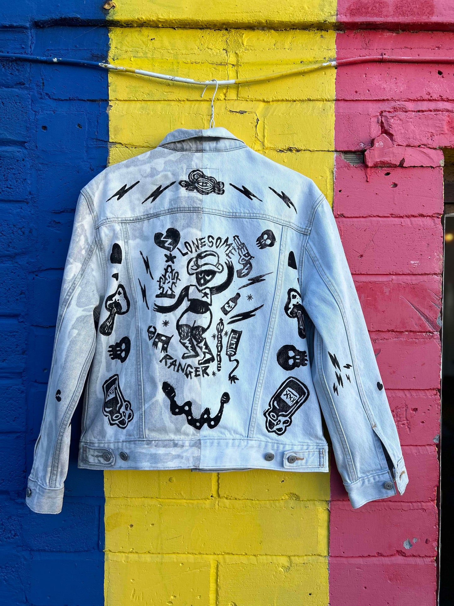 Hand Printed One of a Kind Levi's Denim Jacket