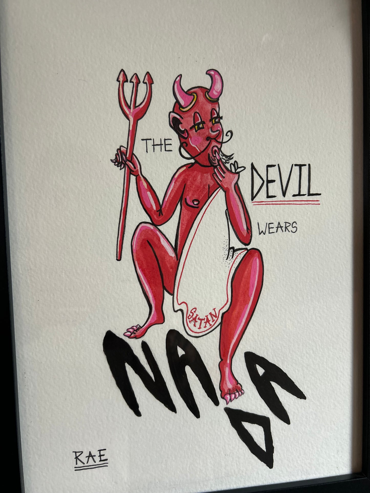 The Devil Wears Nada - Watercolour and Ink